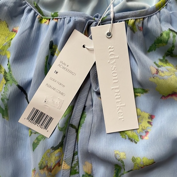 ADYSON Parker Floral Long Sleeve Blouse, in Plein Air Combo, NWT, 1X & 2X - Picture 10 of 13